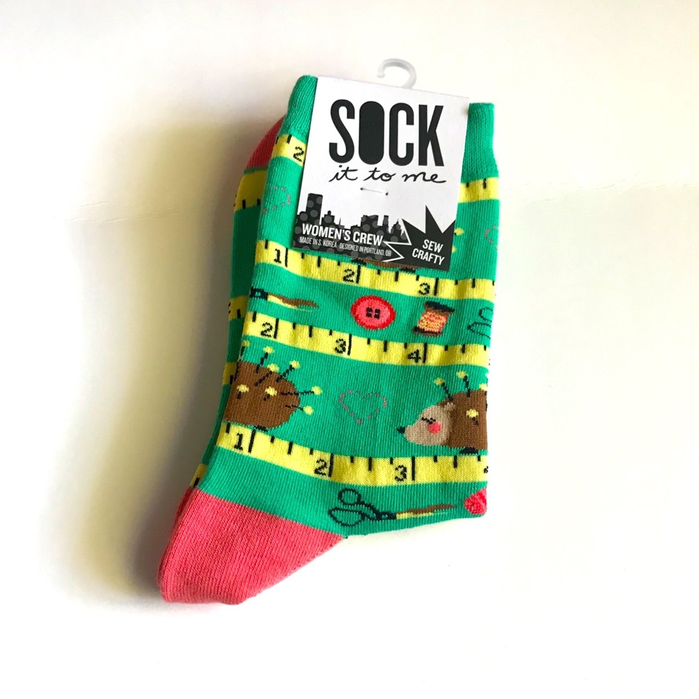 Sock It To Me Sew Crafty Women’s Crew Sock